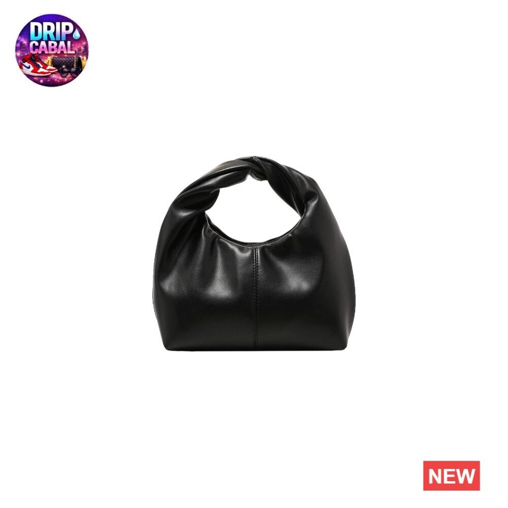 Ruched Hobo Mini Handbag Clutch Purse Dumpling Pouch Bag Chic Casual